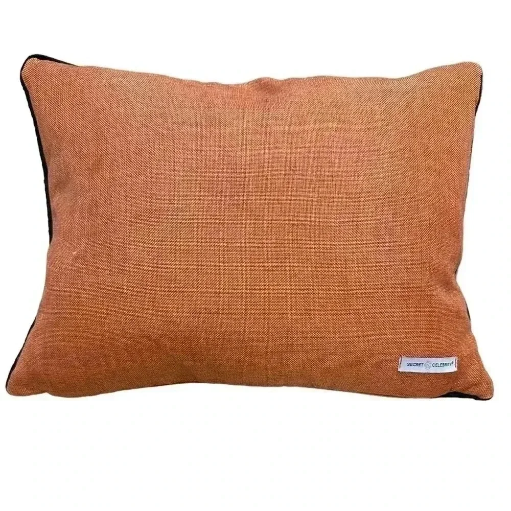 Secret Celebrity Halloween Throw Pillow Happy Haunting  Spider Orange